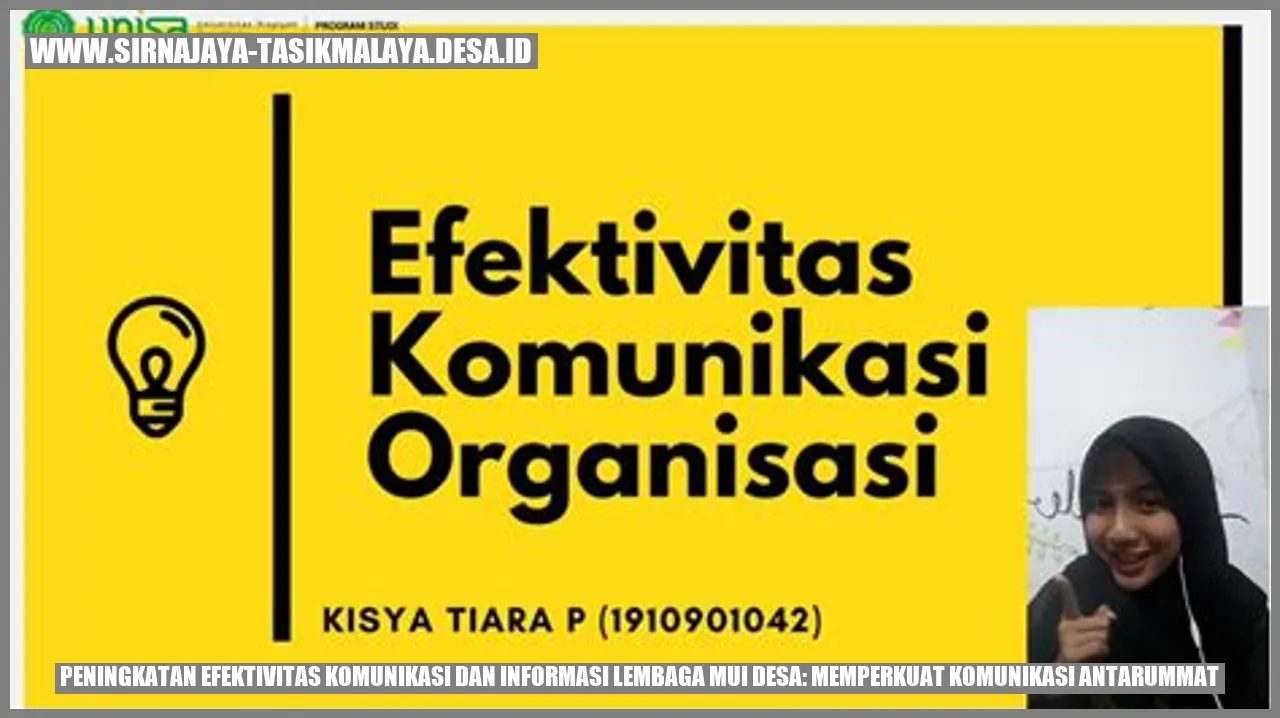 Peningkatan Efektivitas Komunikasi dan Informasi Lembaga MUI Desa: Memperkuat Komunikasi Antarummat